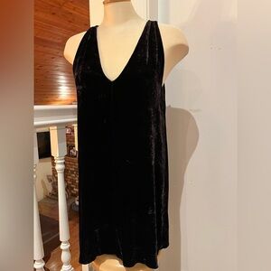 Babaton Black Rayon & Silk Velvet Mini Dress
Womens size Small